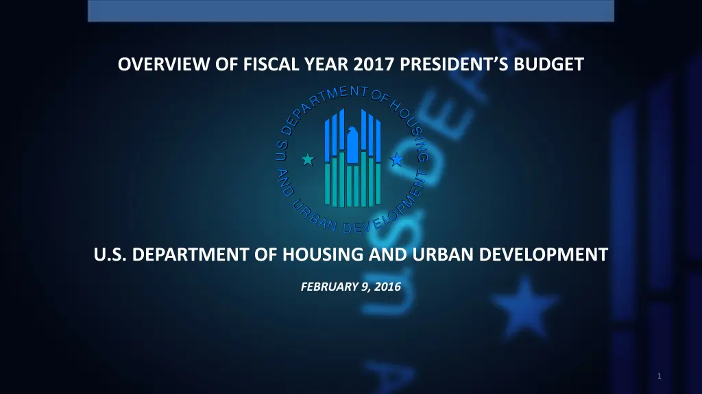 overview of fiscal year 2017 president s budget n.w