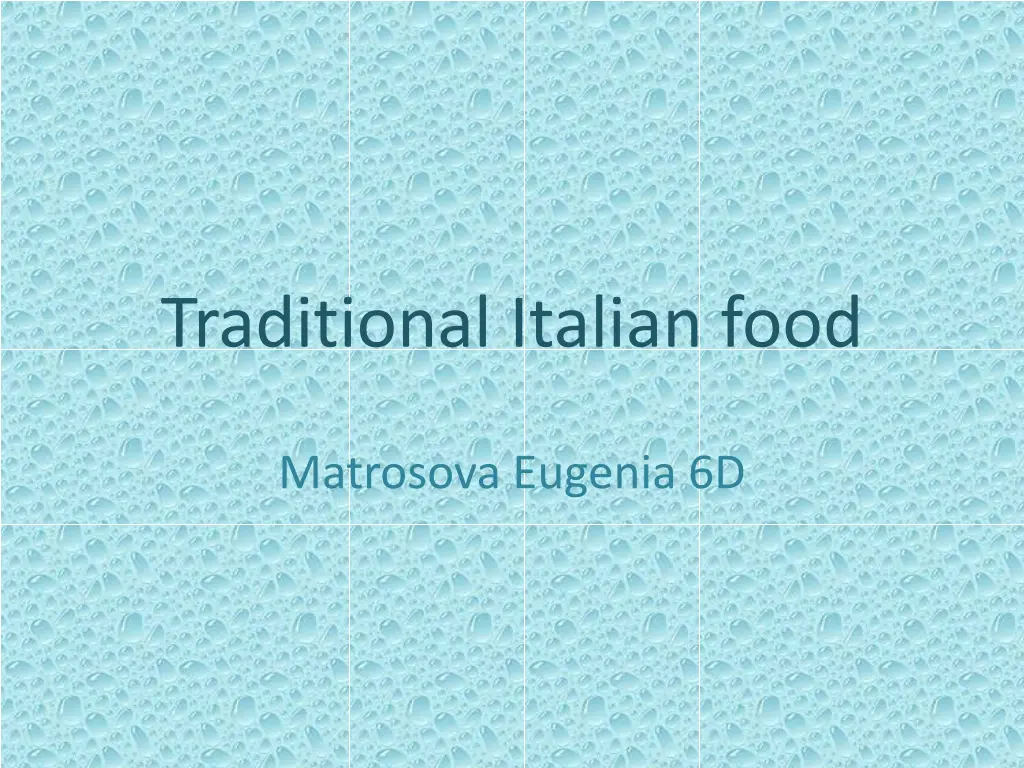traditional italian food n.w