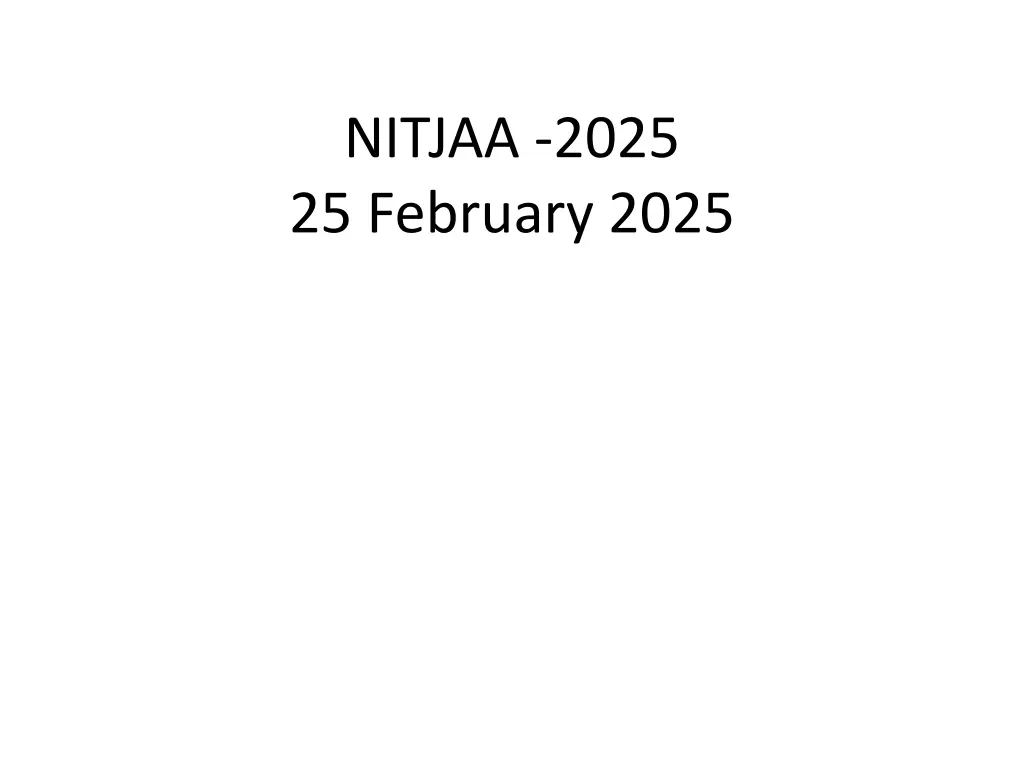 nitjaa 2025 25 february 2025 n.w