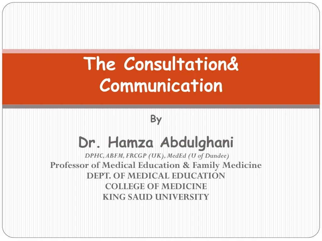 the consultation communication n.w