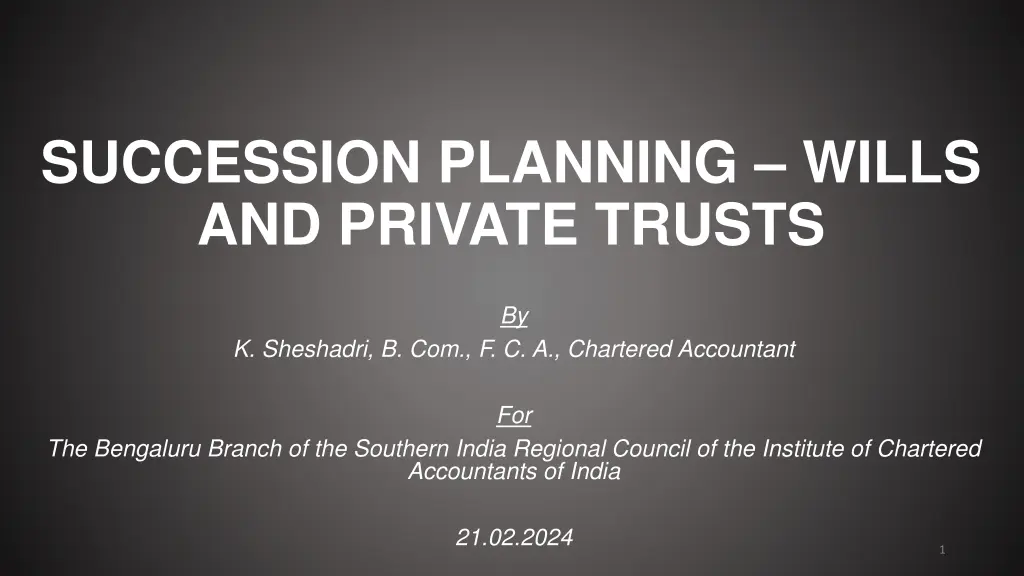 succession planning wills and private trusts n.w