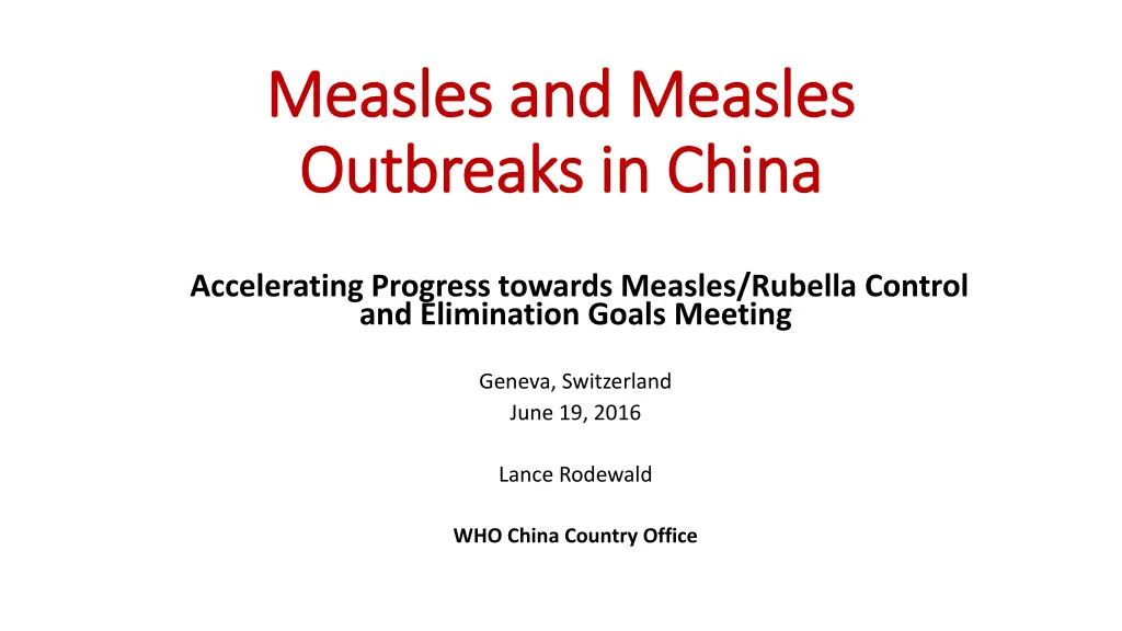 measles and measles measles and measles outbreaks n.w