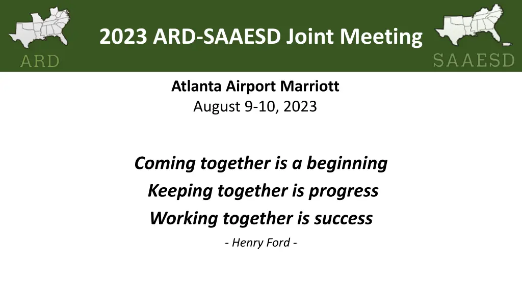 2023 ard saaesd joint meeting n.w