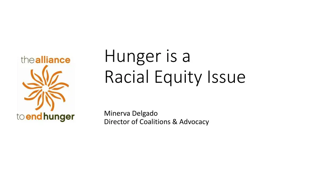 hunger is a racial equity issue n.w
