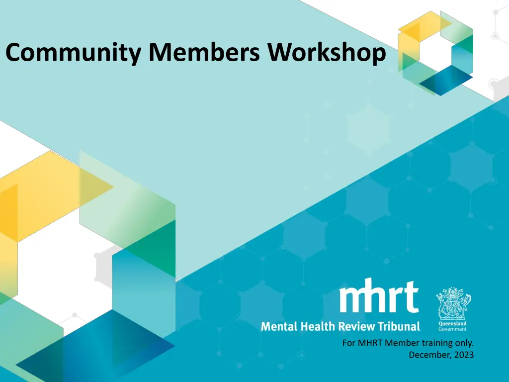 community members workshop n.w
