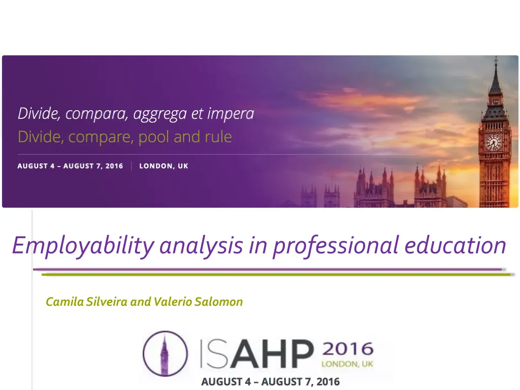 employability analysis in professional education n.w