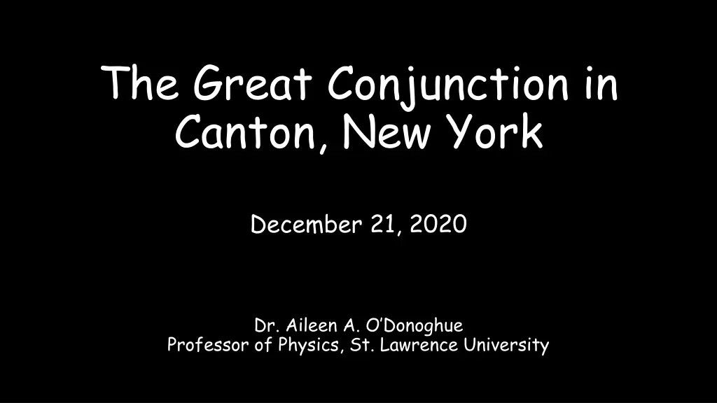 the great conjunction in canton new york n.w