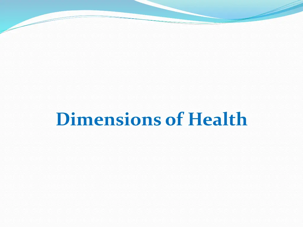 dimensions of health n.w