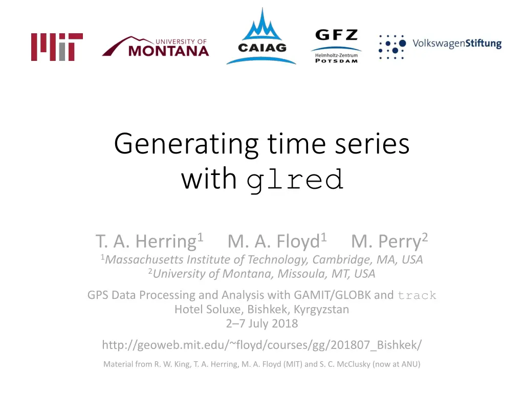 generating time series with glred n.w