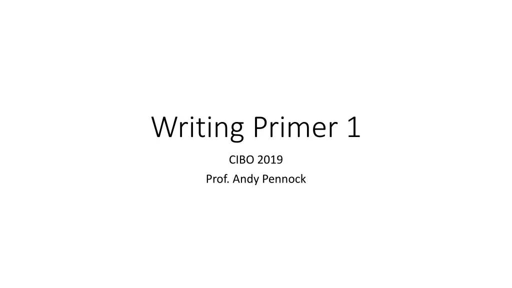 writing primer 1 n.w