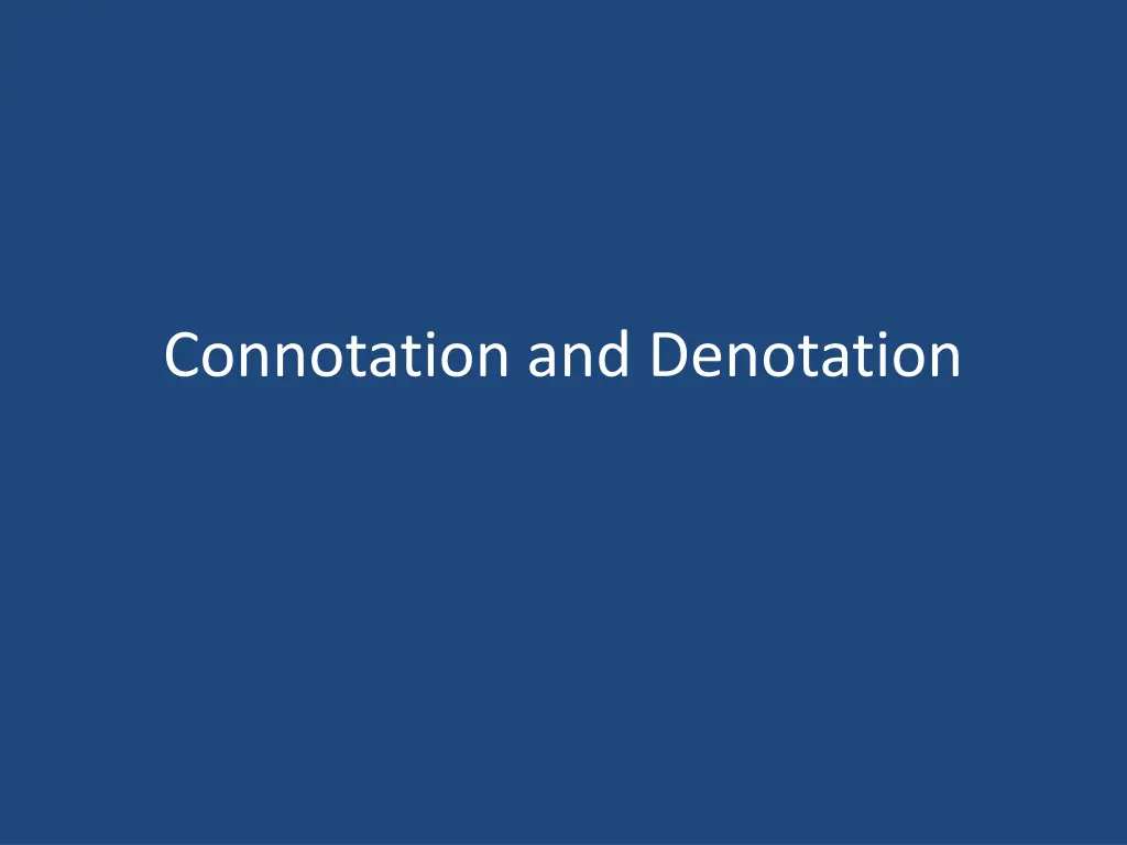 connotation and denotation n.w