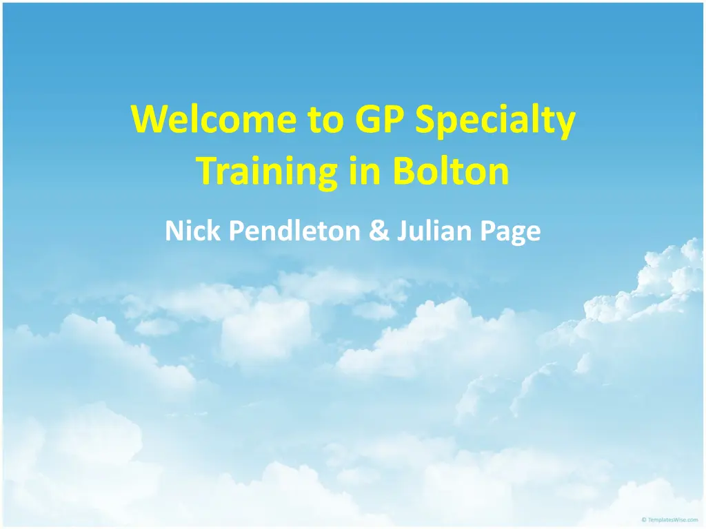 welcome to gp specialty training in bolton n.w