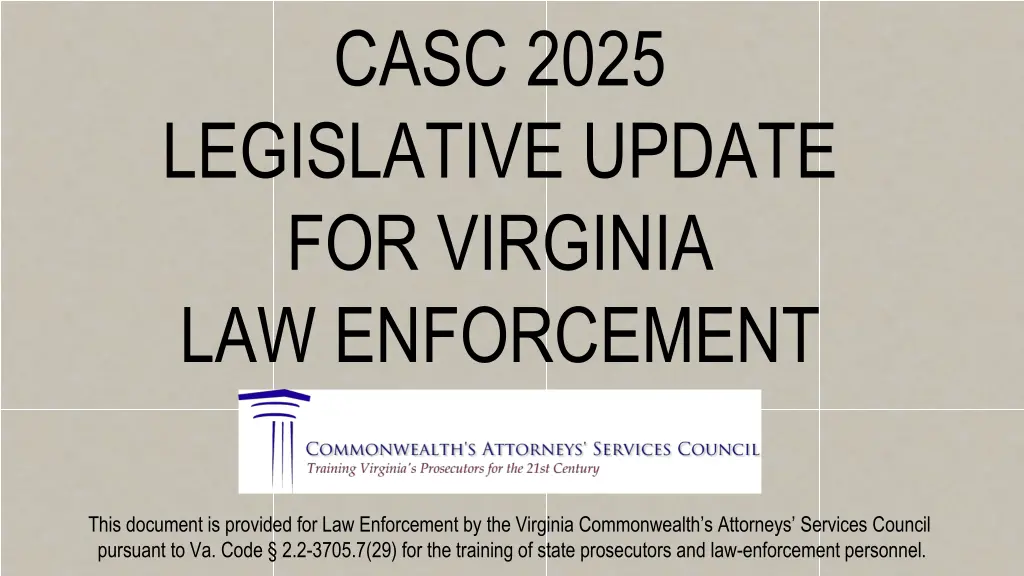 casc 2025 legislative update for virginia n.w