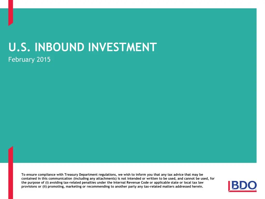 u s inbound investment february 2015 n.w