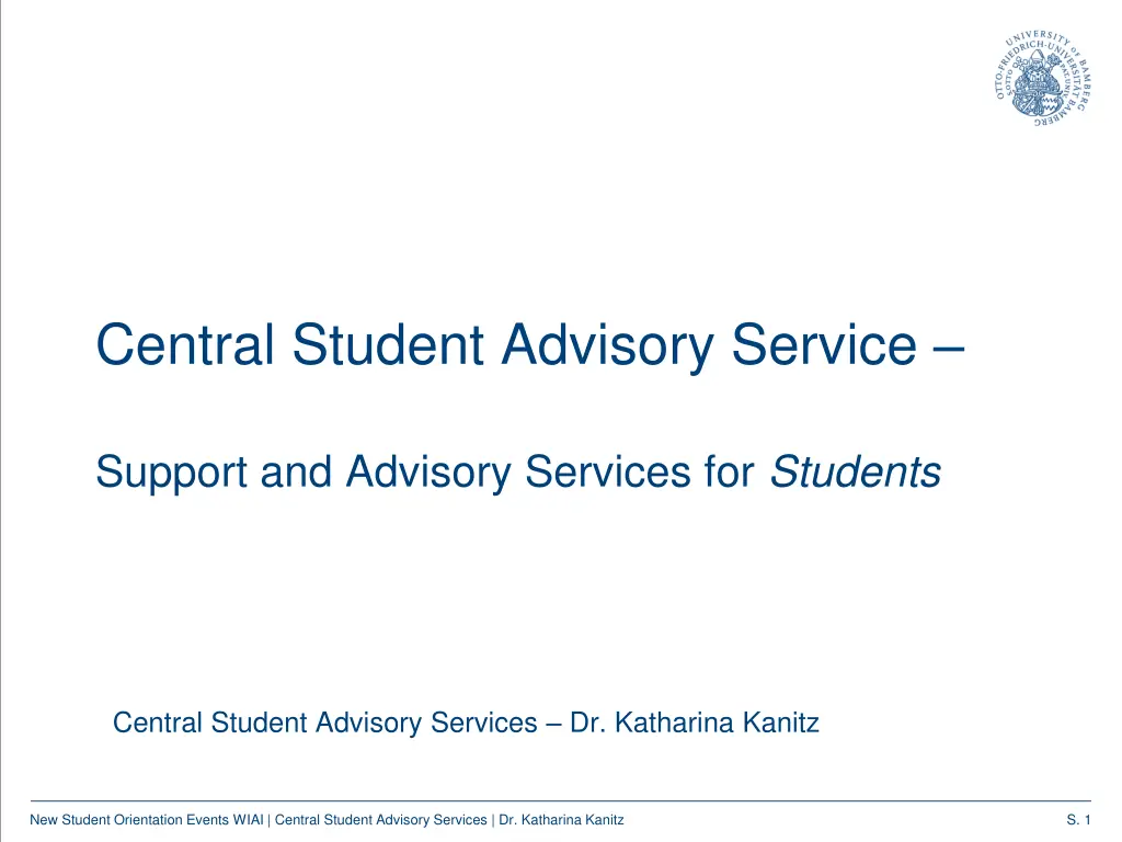 central student advisory service n.w