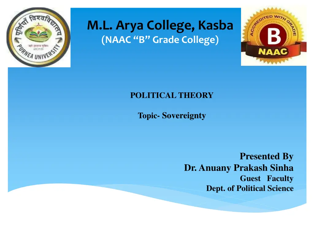m l arya college kasba naac b grade college n.w