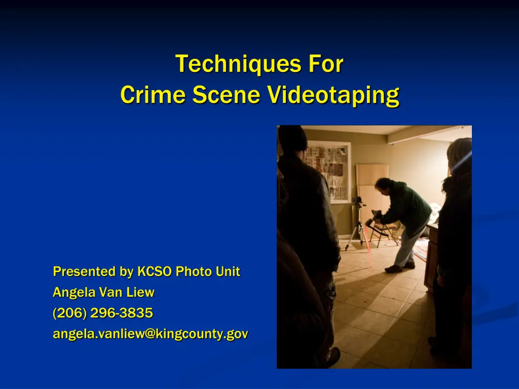 techniques for crime scene videotaping n.w