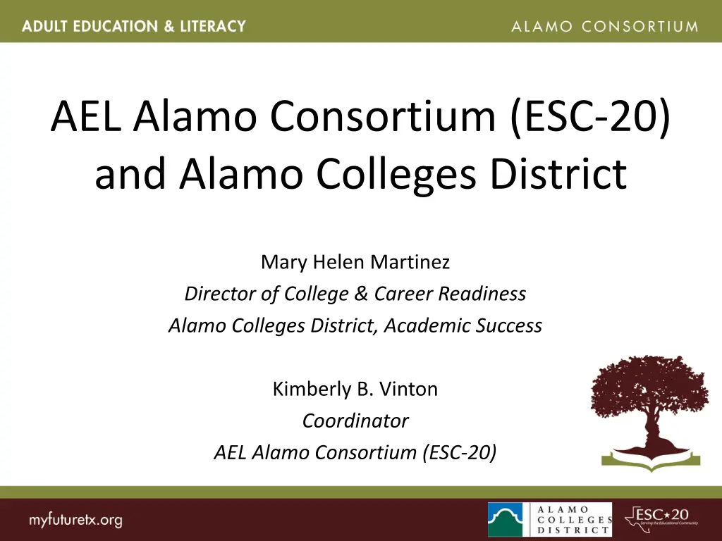 ael alamo consortium esc 20 and alamo colleges n.w