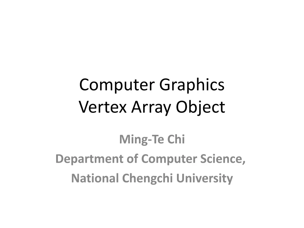 computer graphics vertex array object n.w