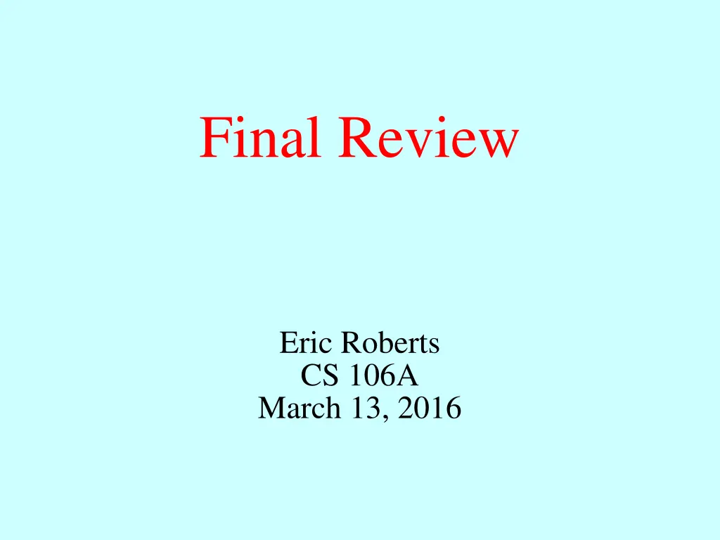 final review n.w