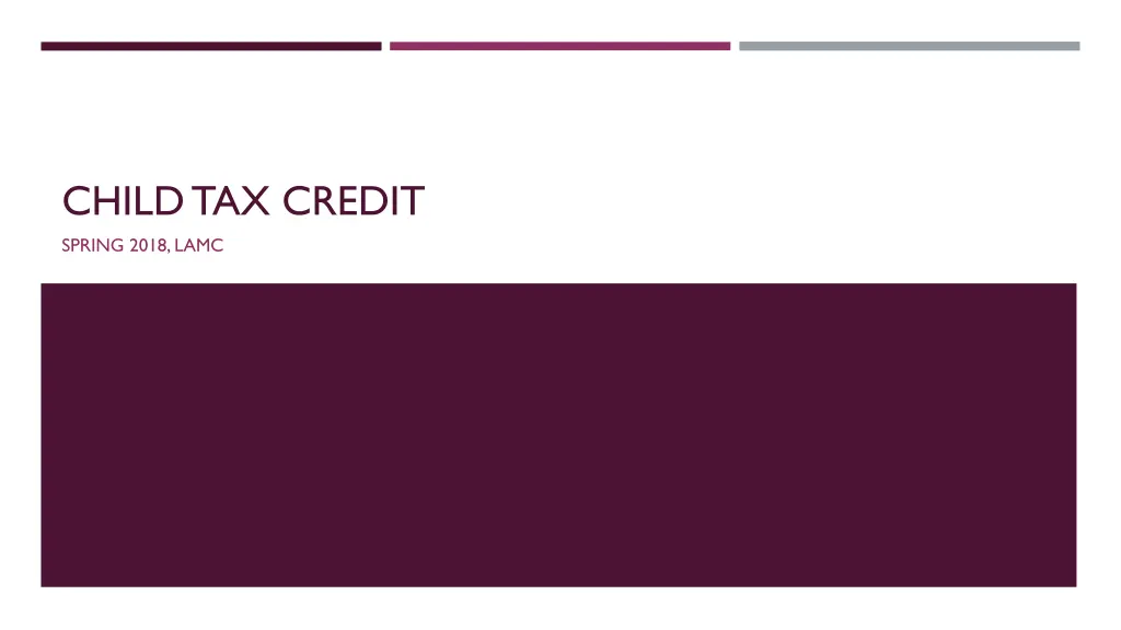 child tax credit n.w