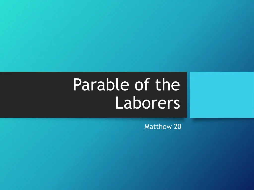 parable of the laborers n.w