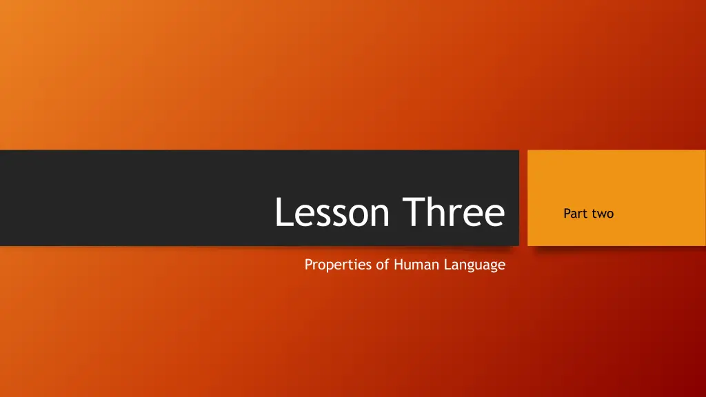 lesson three n.w