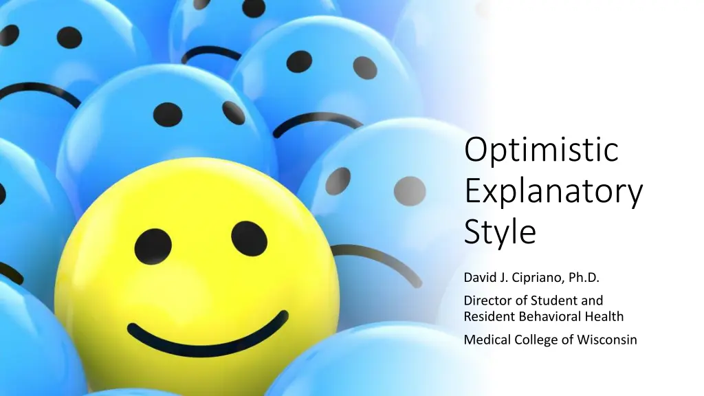 optimistic explanatory style n.w