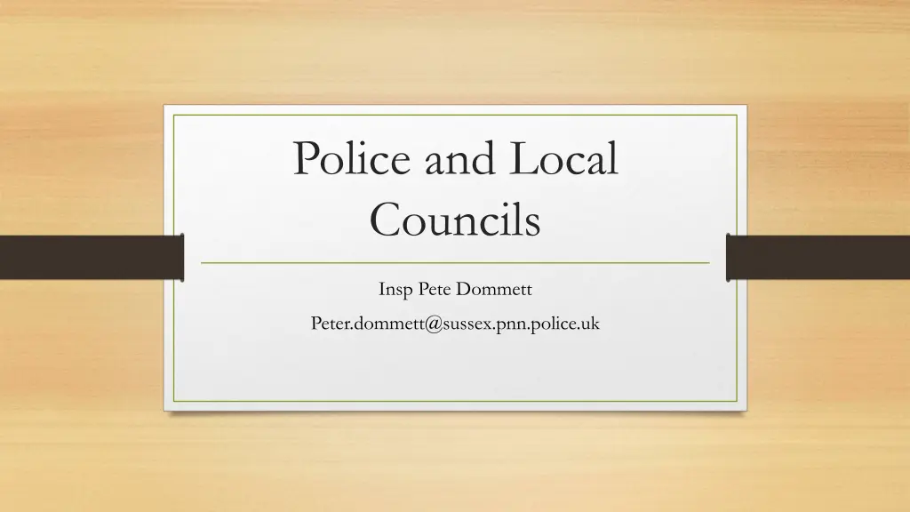 police and local councils n.w