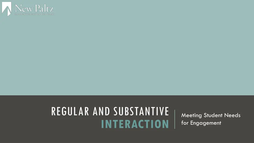 regular and substantive interaction n.w