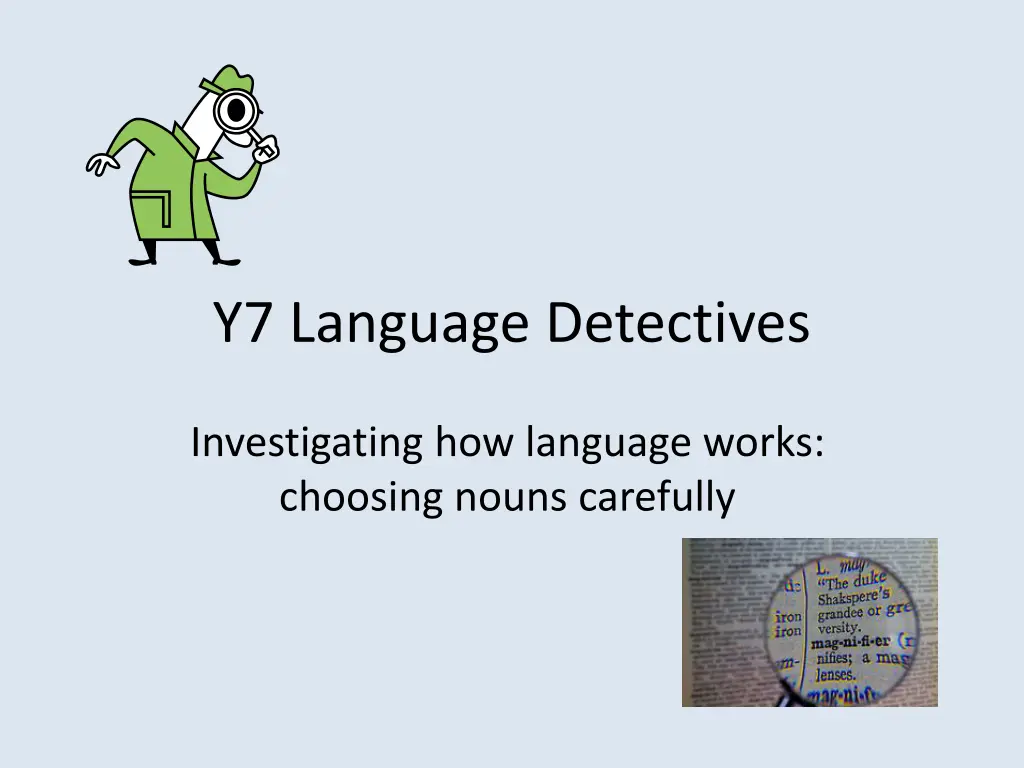 y7 language detectives n.w