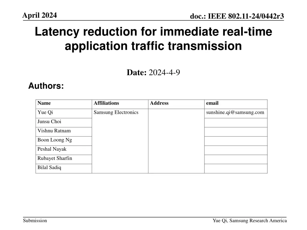 april 2024 latency reduction for immediate real n.w