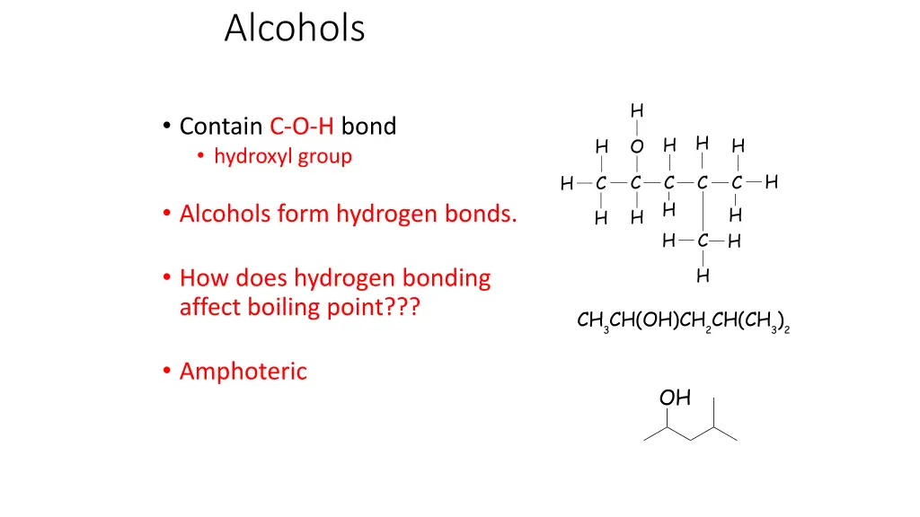 alcohols n.w