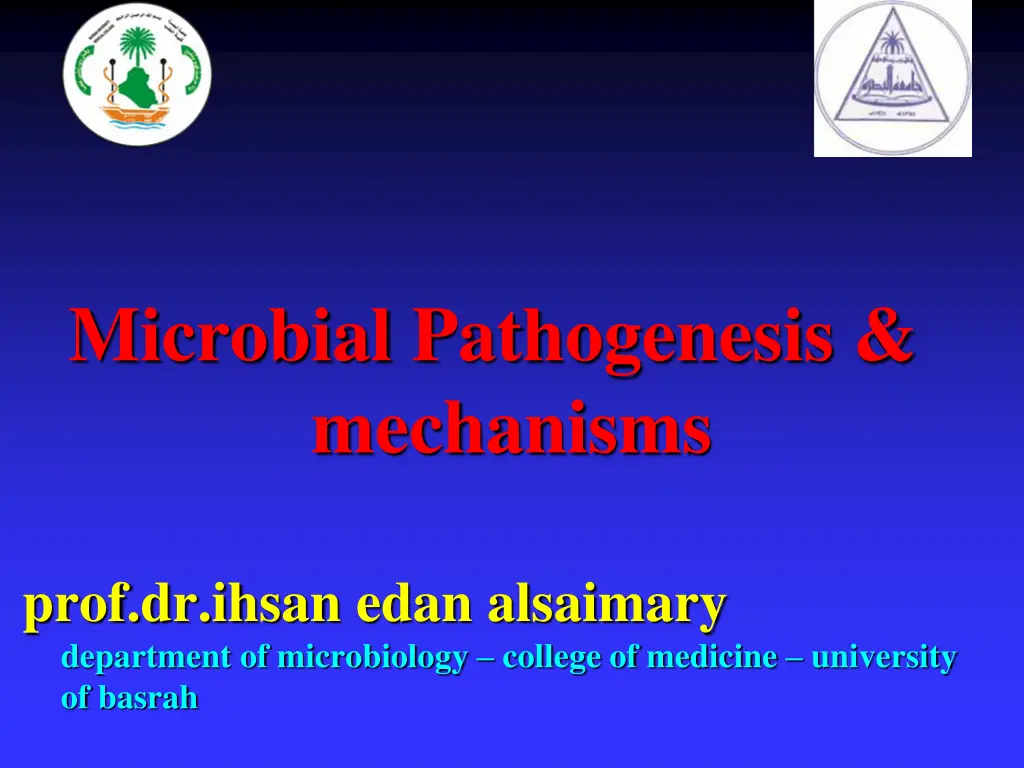 microbial pathogenesis mechanisms n.w