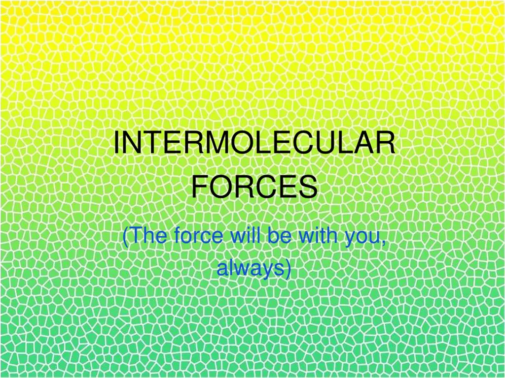 intermolecular forces n.w