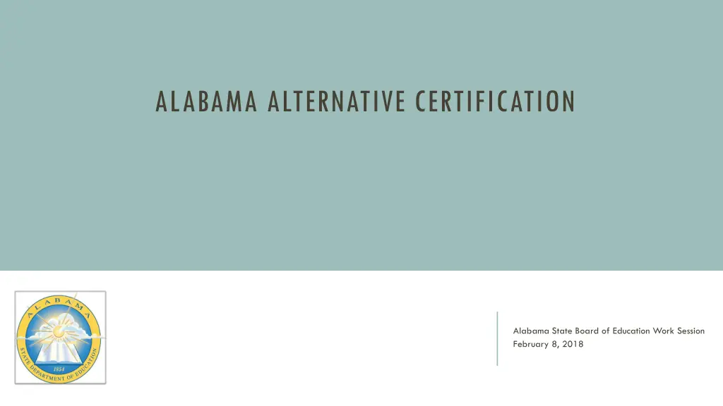 alabama alternative certification n.w