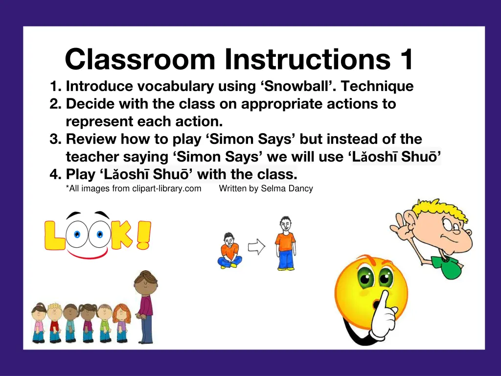 classroom instructions 1 1 introduce vocabulary n.w