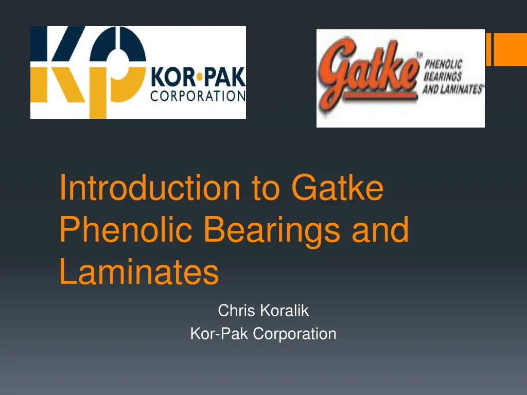 introduction to gatke phenolic bearings n.w