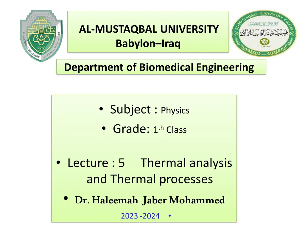 al mustaqbal university babylon iraq n.w