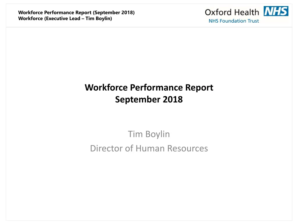 workforce performance report september 2018 n.w