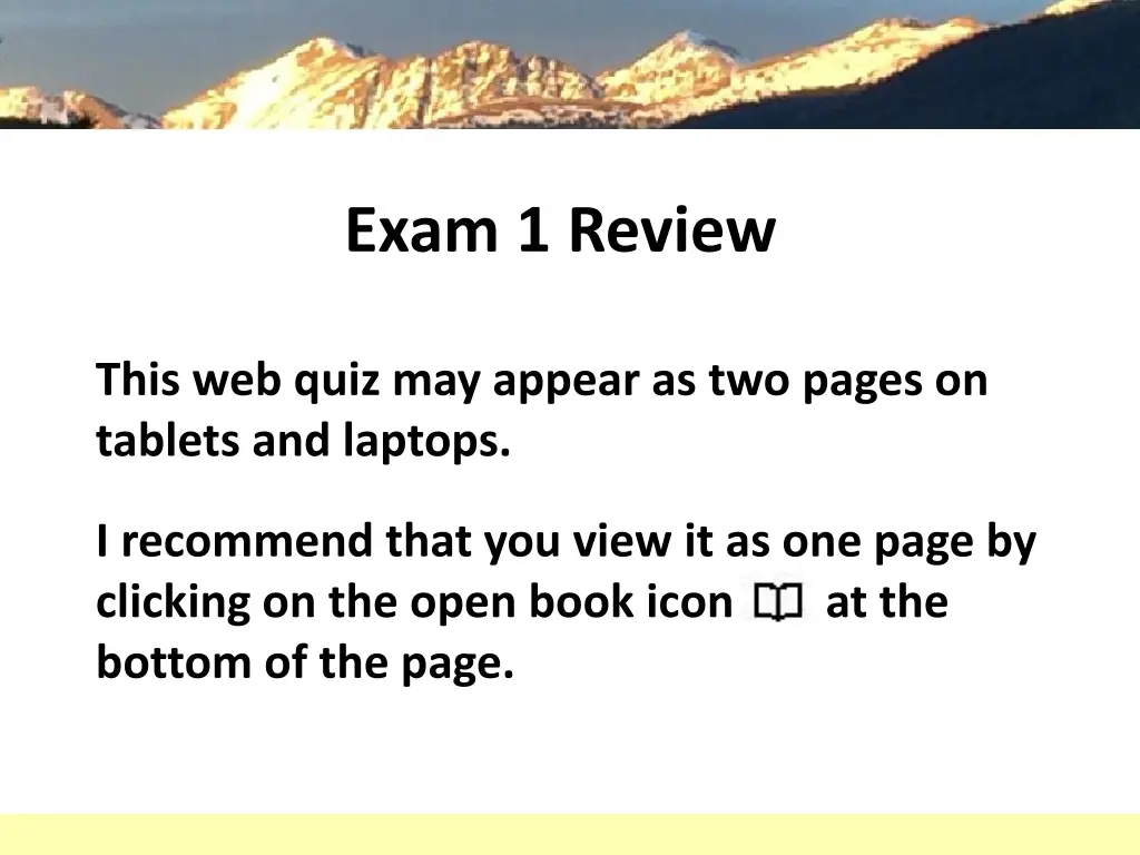 exam 1 review n.w