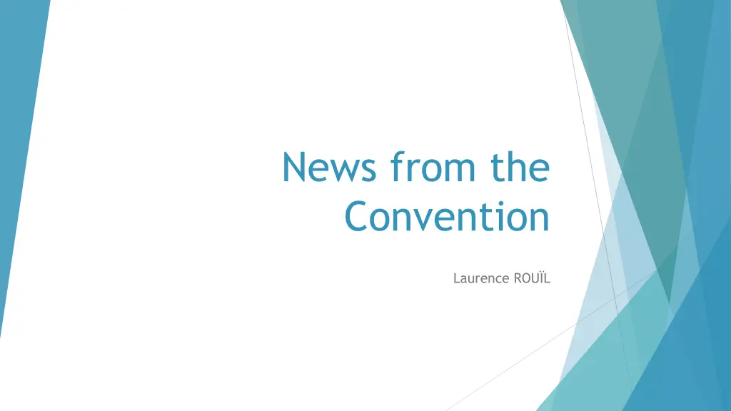 news from the convention n.w