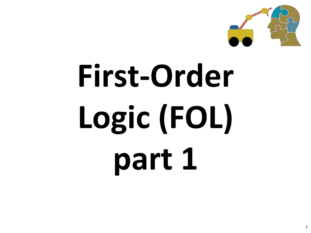first order logic fol part 1 n.w