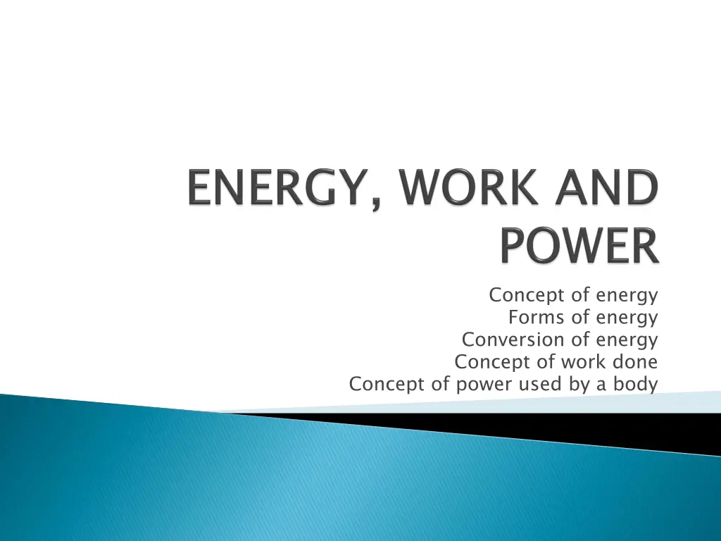 concept of energy forms of energy conversion n.w