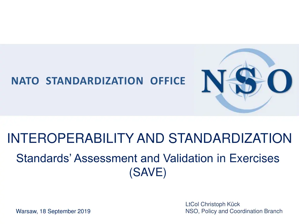 nato standardization office n.w