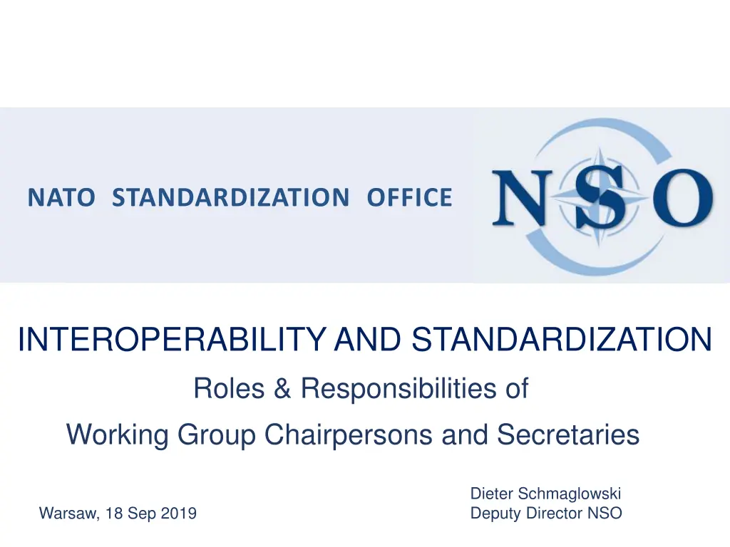 nato standardization office n.w