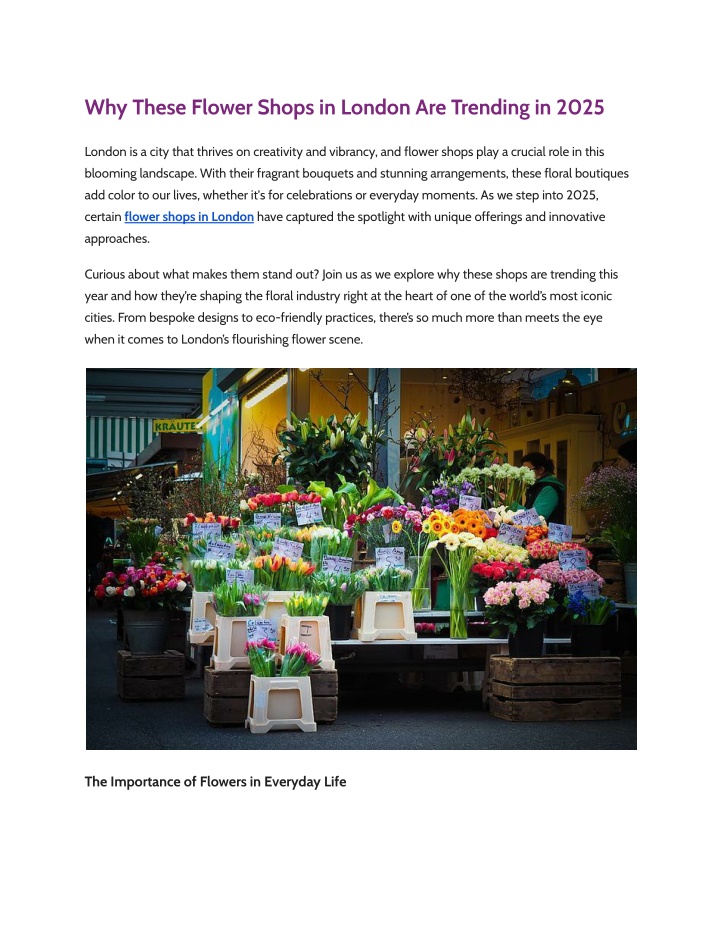 why these flower shops in london are trending n.w