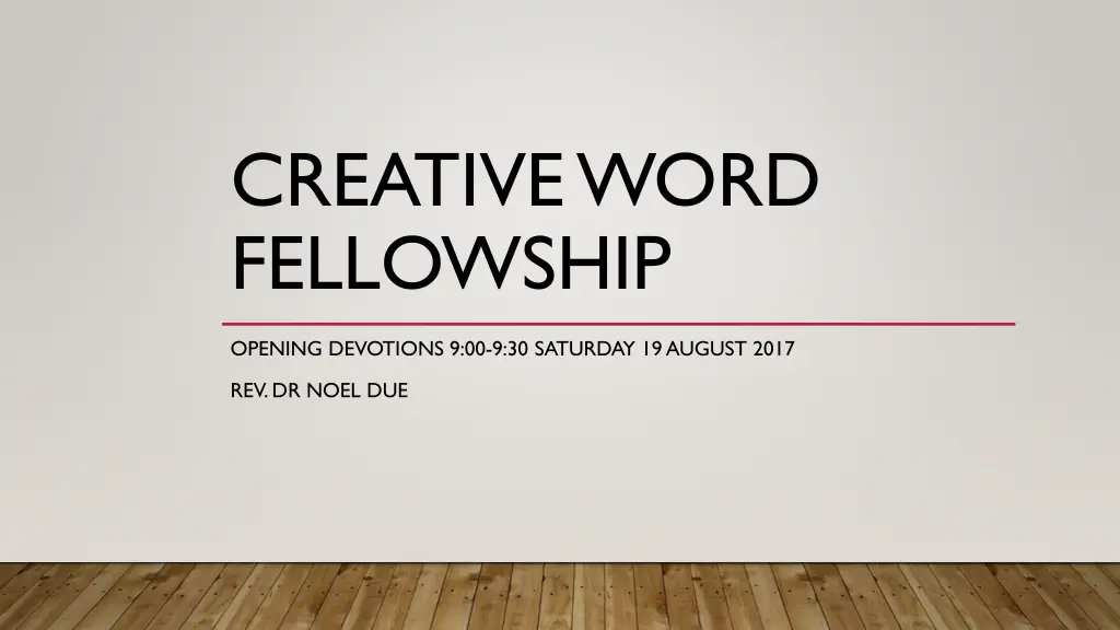creative word fellowship n.w