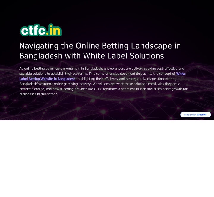 Navigating the Online Betting Landscape in Bangladesh with White Label Solutions