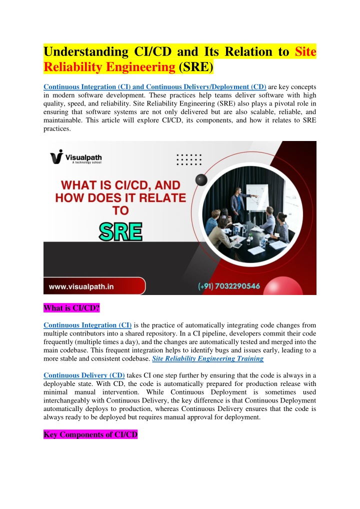 understanding ci cd and its relation to site n.w